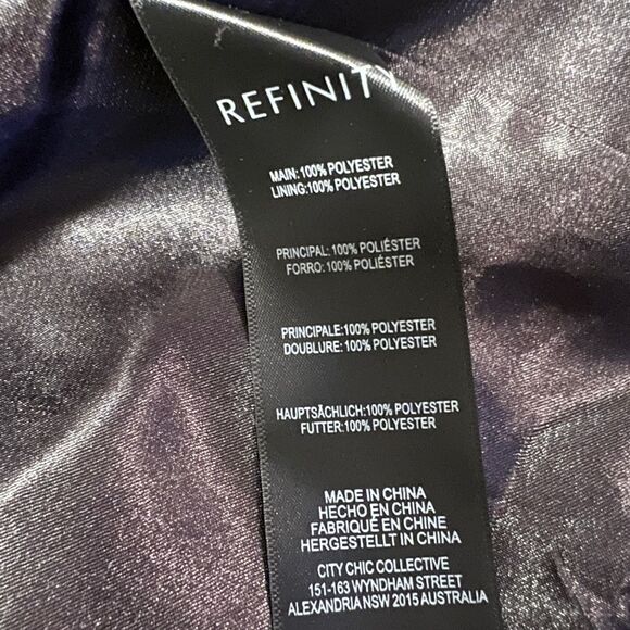 Refinity Women's Tranch Rhythm Trench Coat Black Extra Small Plus Size 16 NWT - Picture 8 of 9